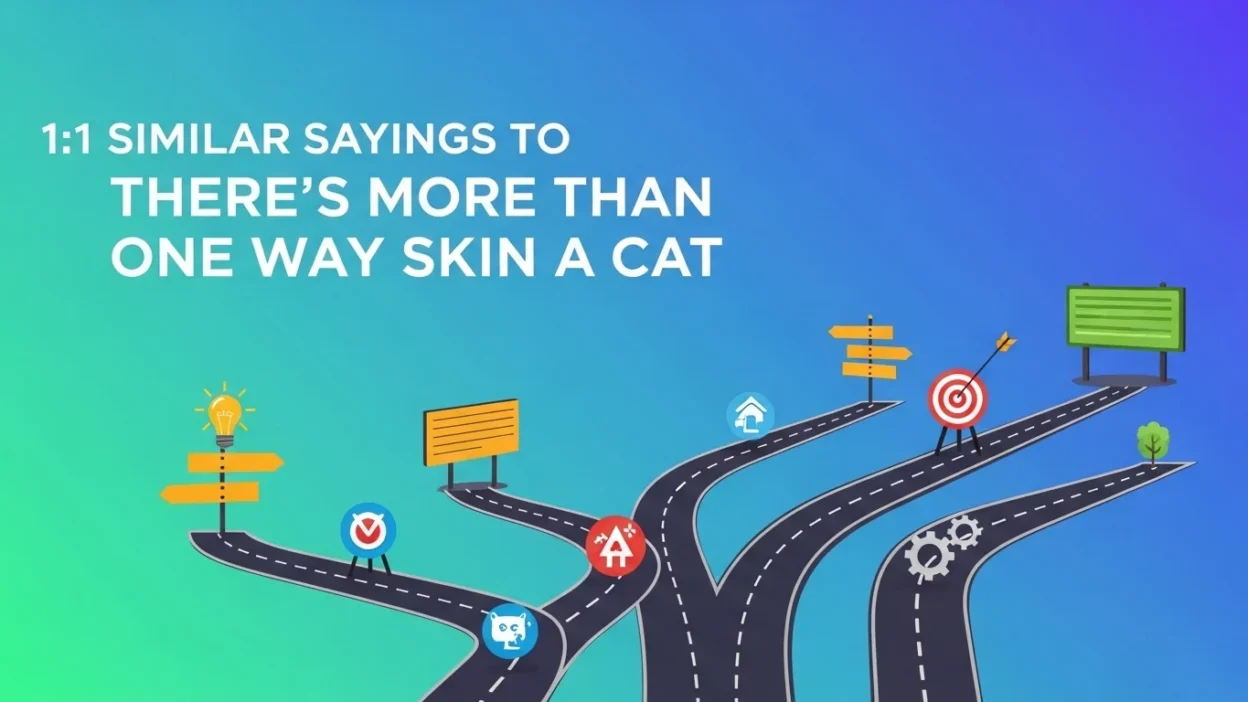 Similar Sayings to There’s More Than One Way to Skin a Cat
