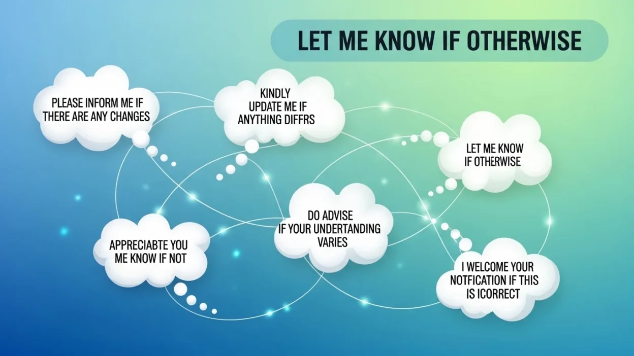 Other Ways to Say Let Me Know If Otherwise