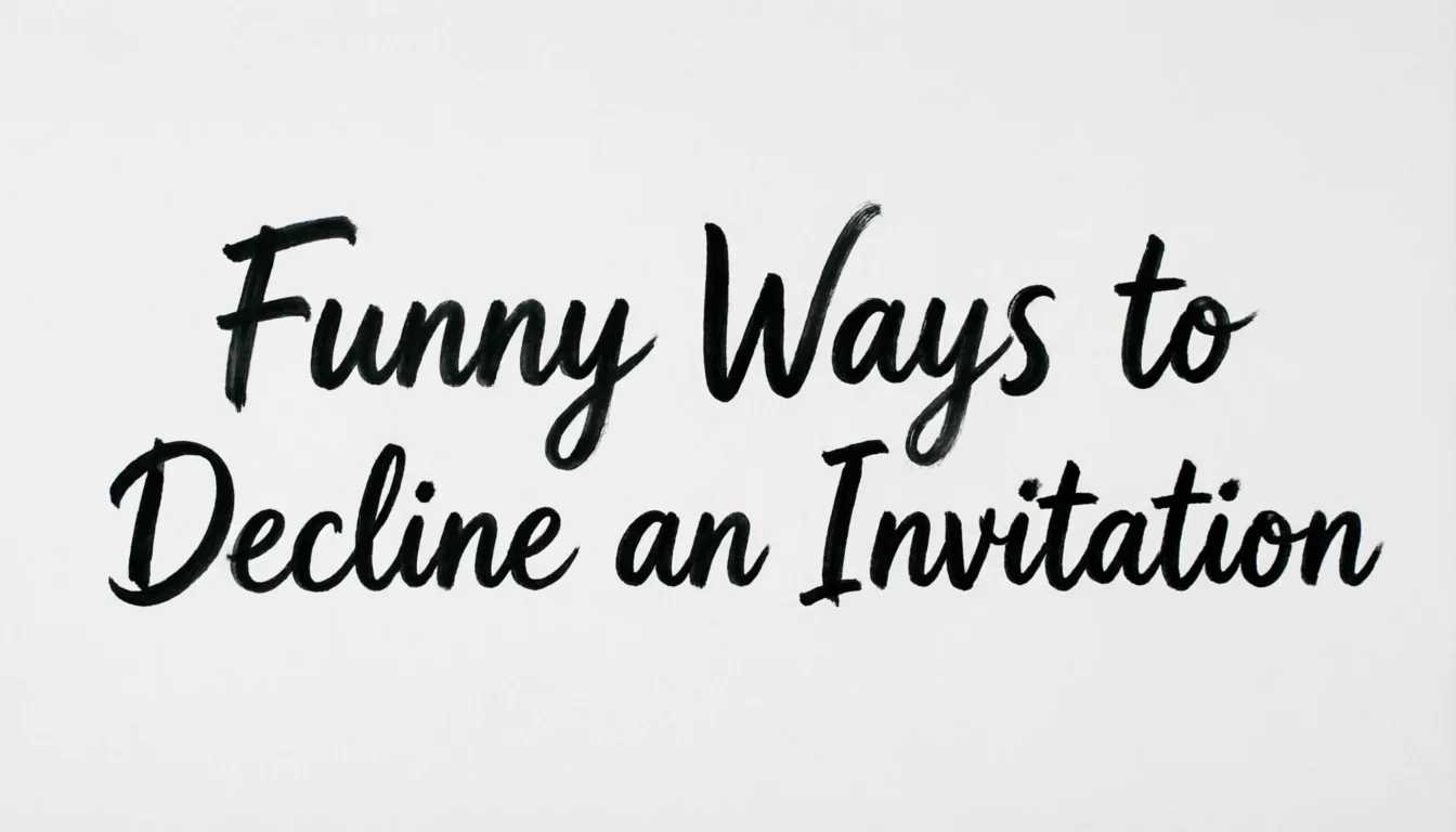 100+ Funny Ways to Decline an Invitation:Polite And clever(2026)