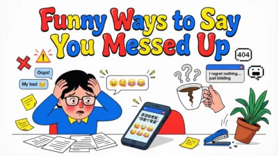 Funny Ways to Say You Messed Up